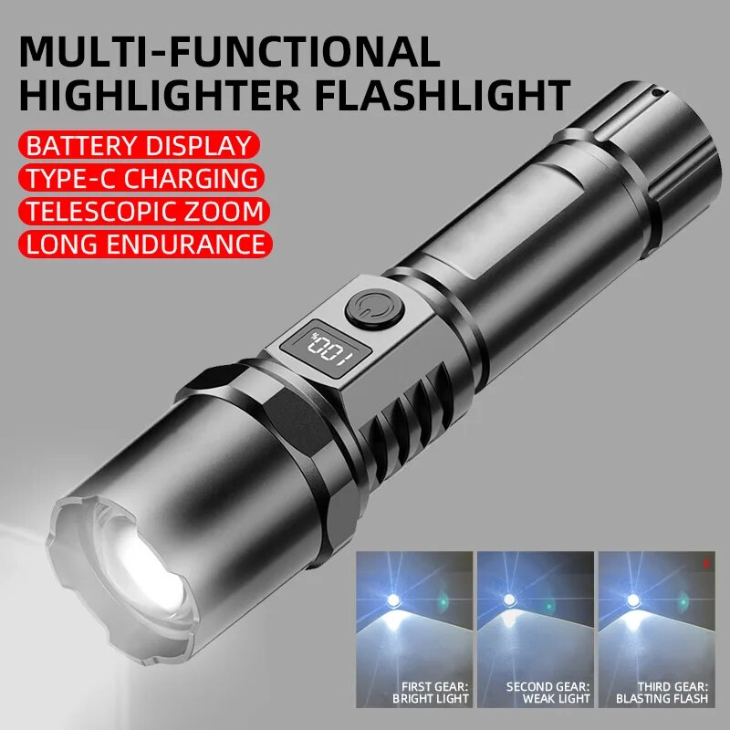 Photography Ratio - Senter Led XHP100 daya tinggi, Senter
