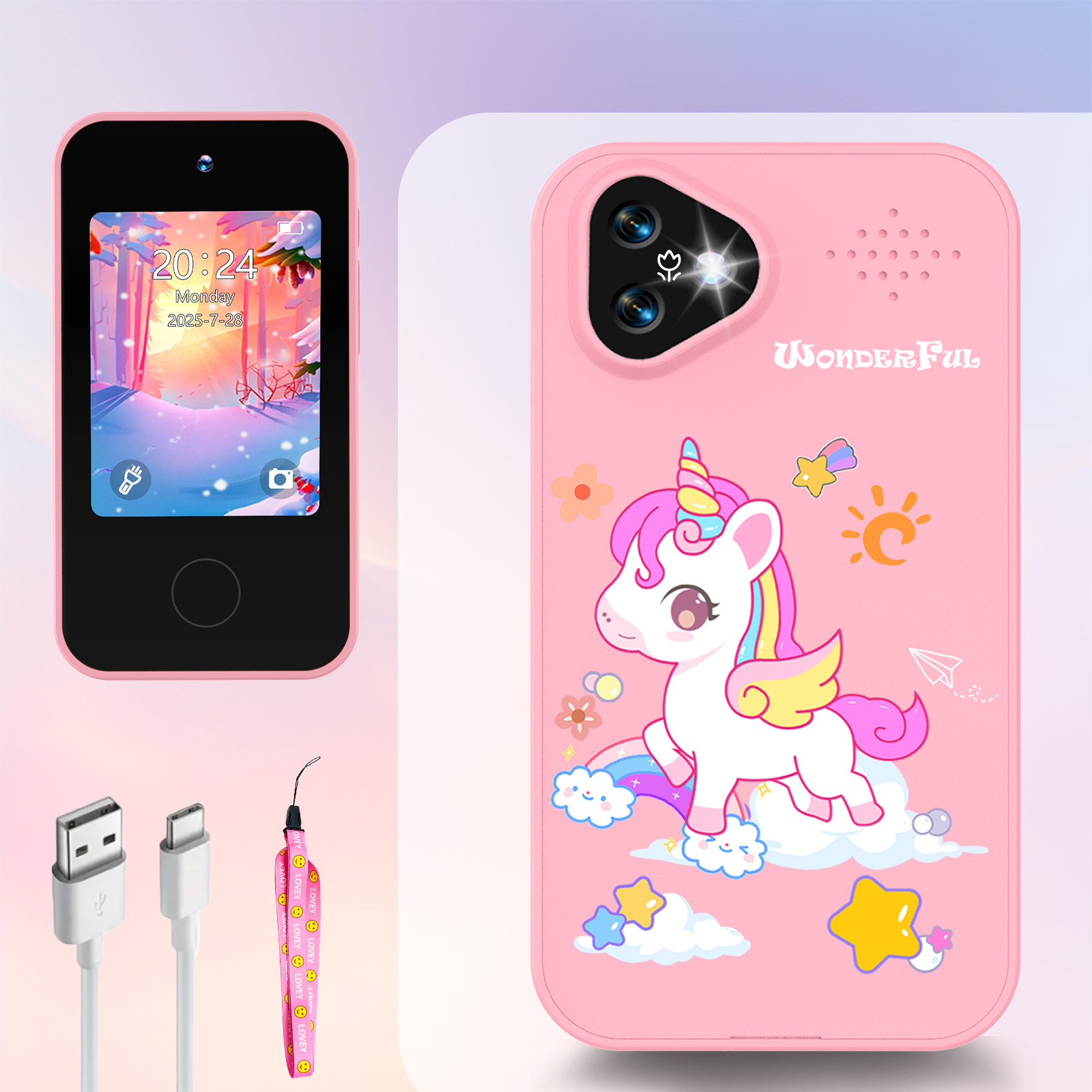 Photograph Mp3 - Mainan Kamera Ponsel Pintar Unicorn Kids,