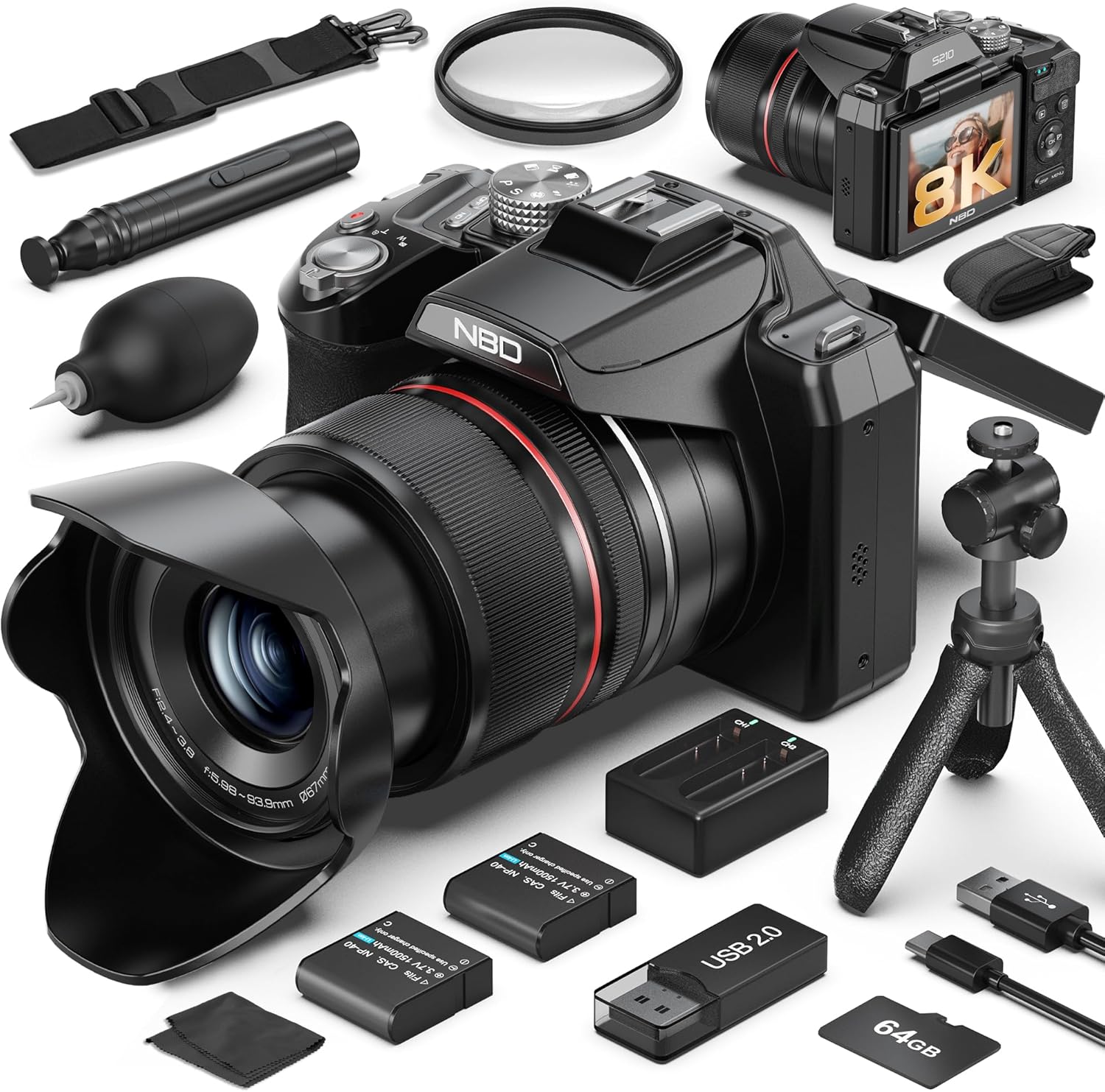 Photography Youtube - Kamera Digital Profesional 8K 64MP untuk