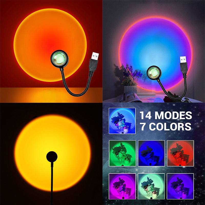 Photography Bulb - ZK40 LED Lampu Matahari Terbenam Lampu