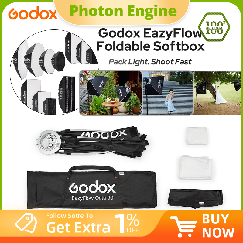 Pop Up Flash Diffuser - Godox EazyFlow seri Softbox Lipat dengan