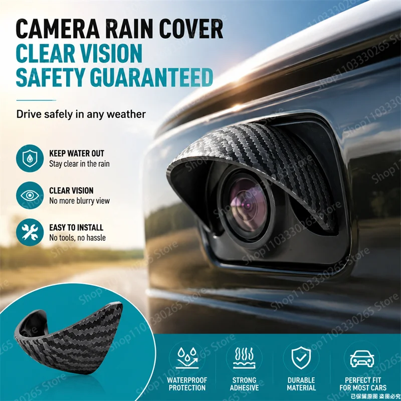 Camera Rain Cover - Penutup Hujan Bertekstur Serat Karbon, Pelindung