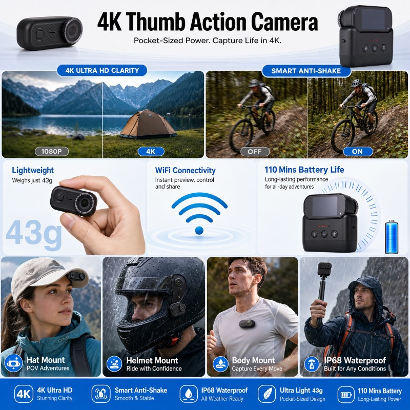 Kamera Aksi APEX 4K Mini POV M - Photography Blog ulasan dan harga