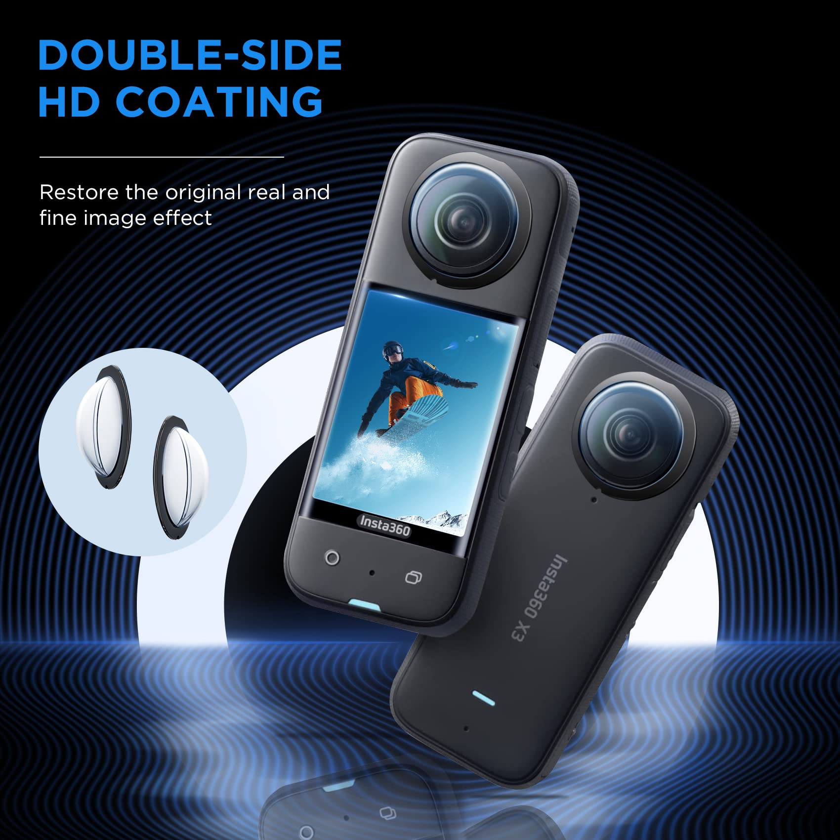 Pelindung lensa untuk Insta360 - Insta360 Camera X3 ulasan dan harga