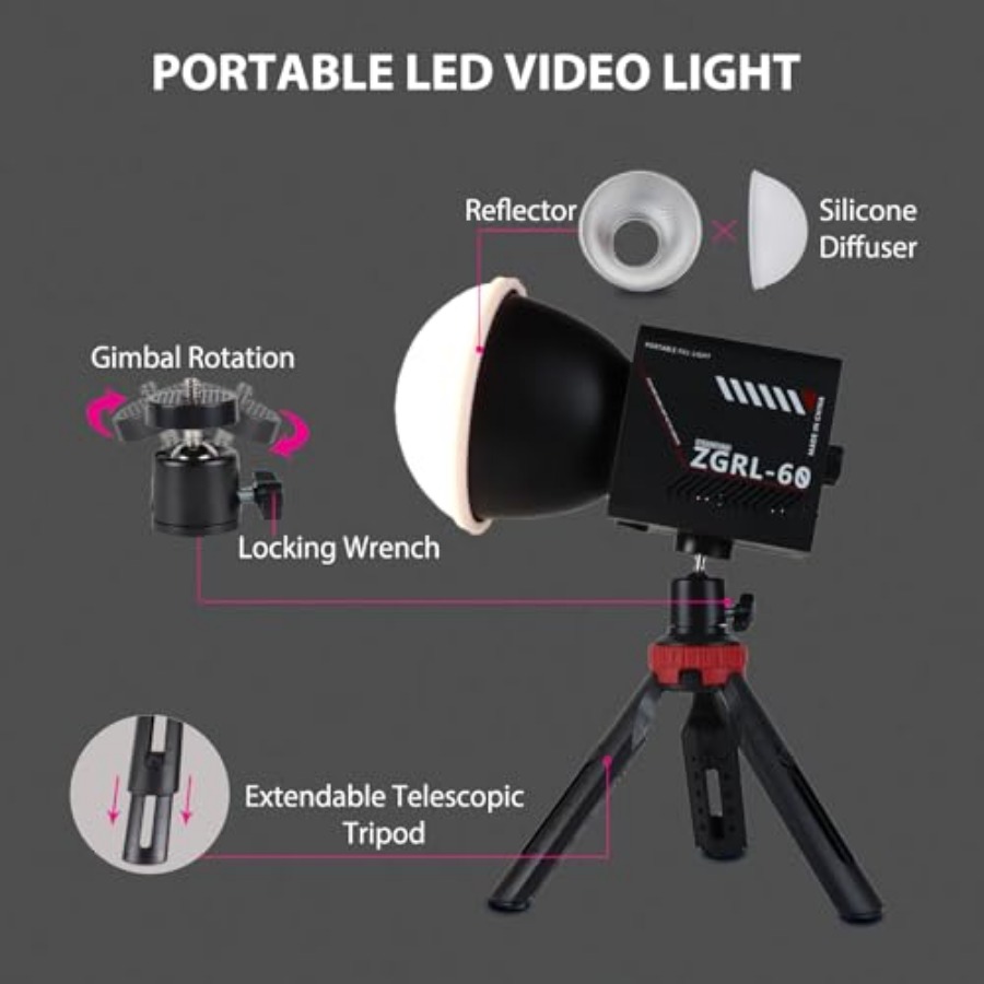 Lampu Video LED COB 60W Portab - Photography Video ulasan dan harga