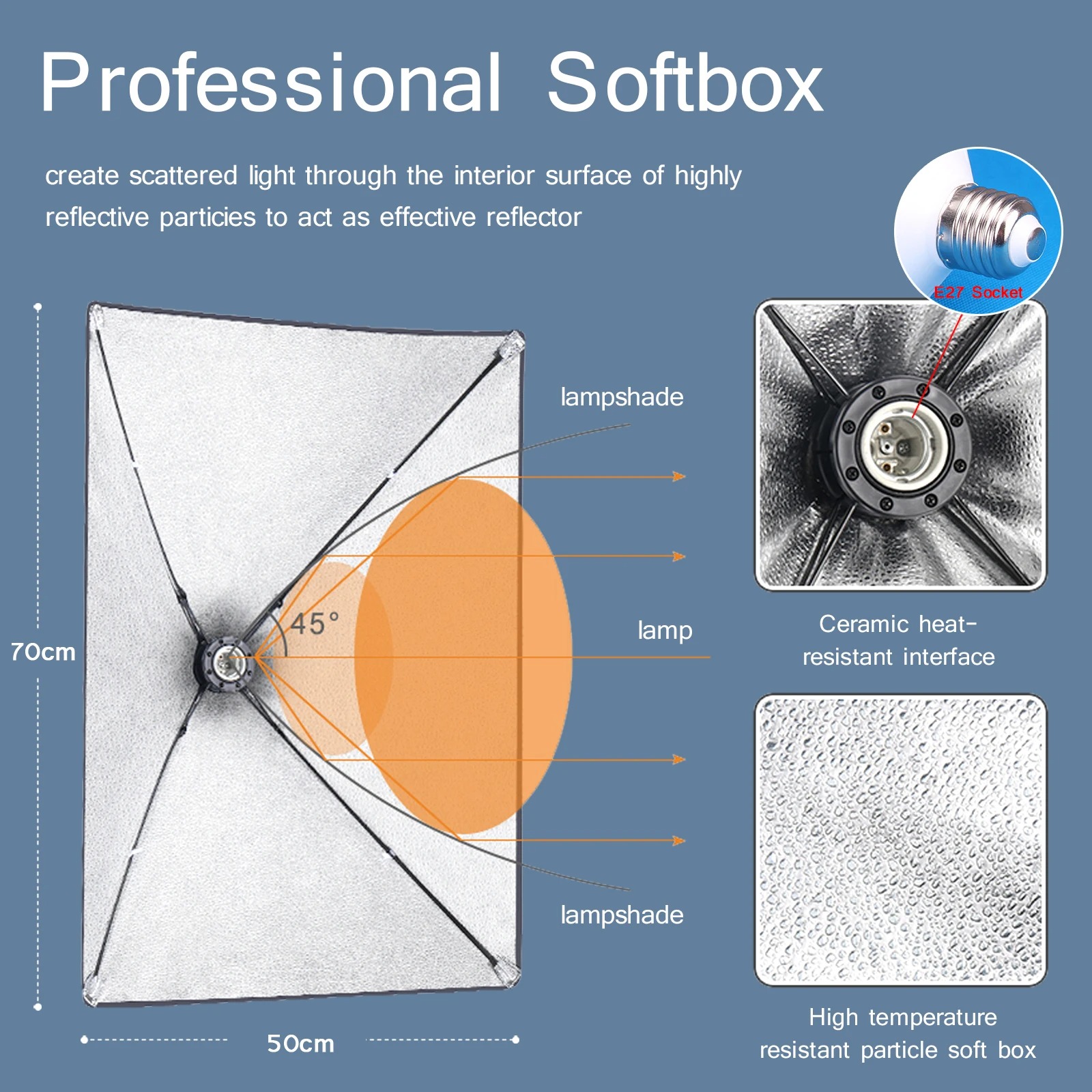 Softbox Pencahayaan Fotografi  - Photography Bulb ulasan dan harga