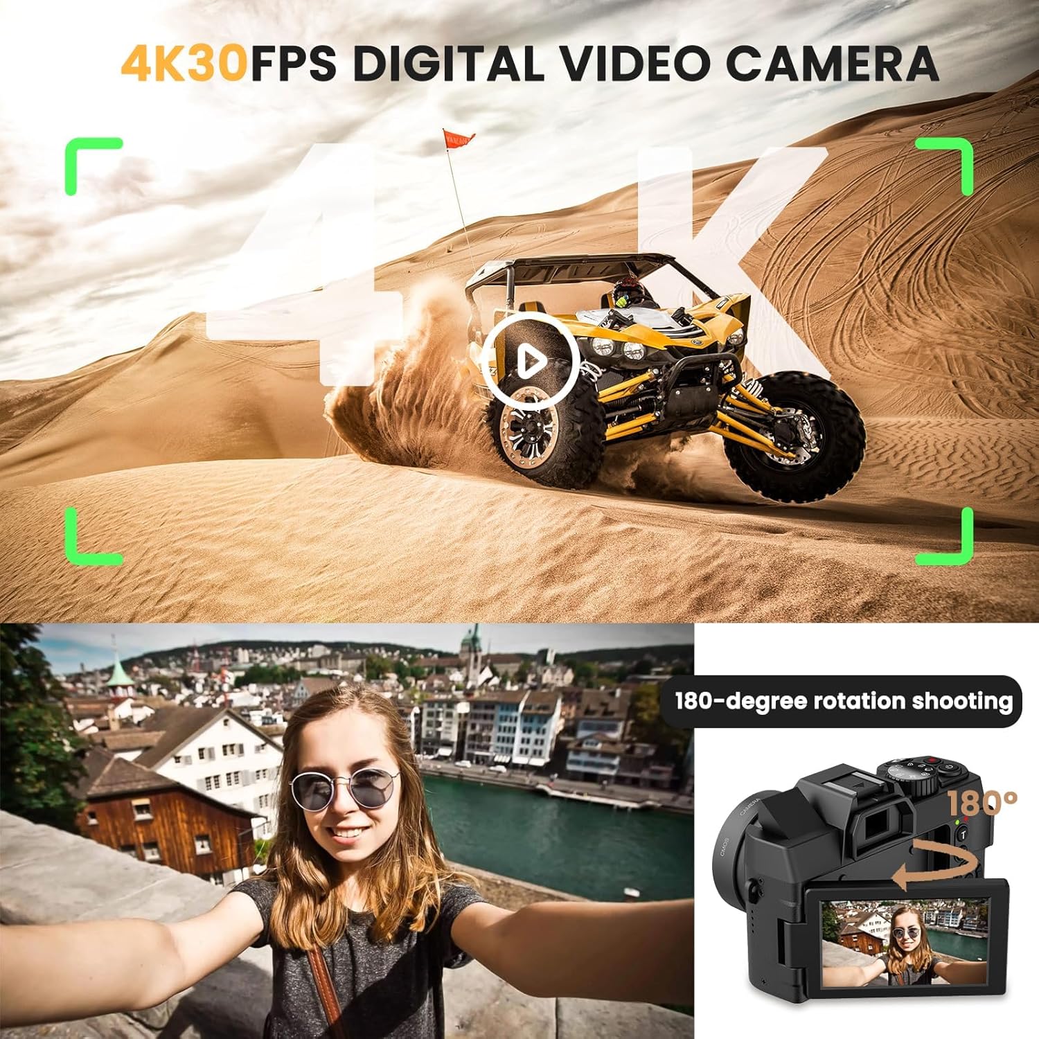 Kamera Digital 48MP dengan WiF - Photography Youtube ulasan dan harga