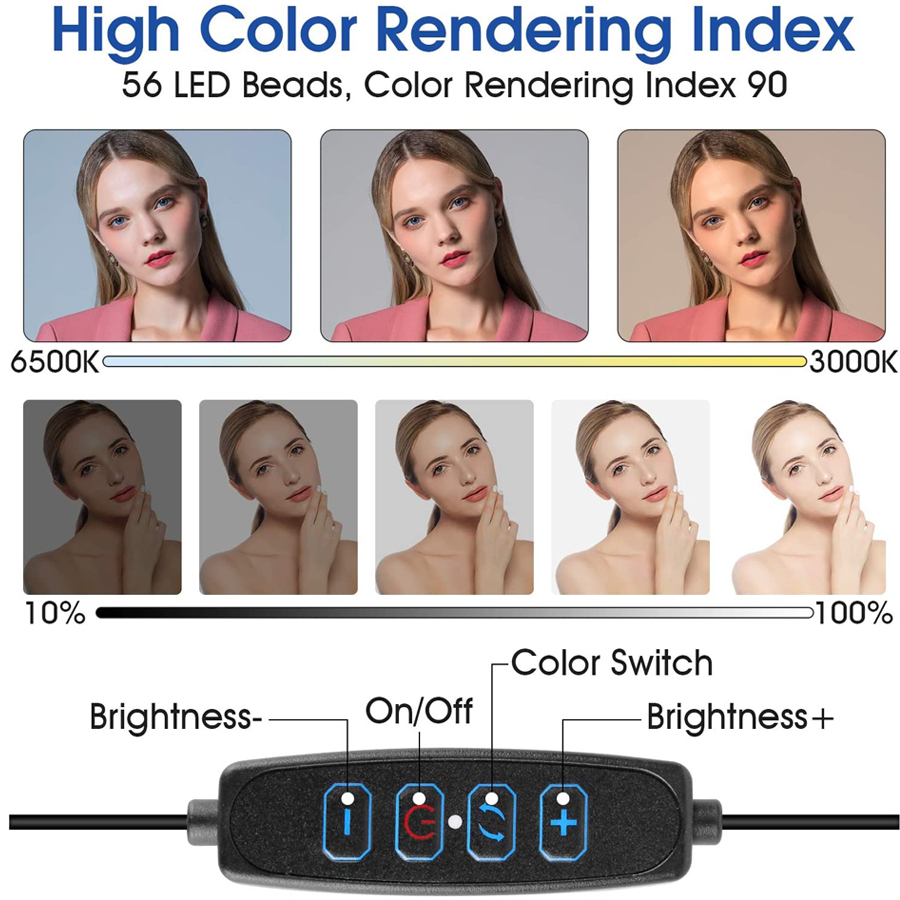 Lampu Video LED 16cm dengan St - Photography Youtube ulasan dan harga