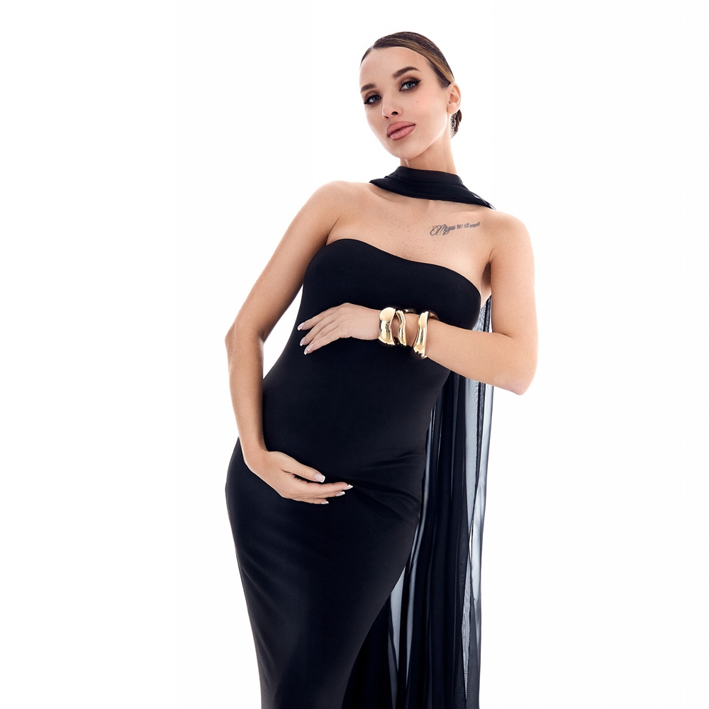 Gaun Fotografi Kehamilan Hitam - Photography Youtube ulasan dan harga
